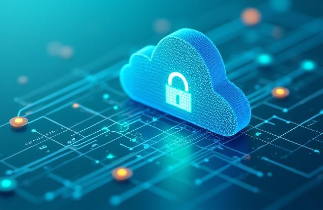 Abstract cloud and data graphic